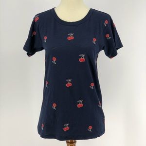 CLEARANCE 5 for $20 SALE J Crew Cherry Graphic Tee | Small | D10038